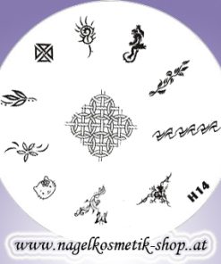 Nail Art Stamping Schablone H 14
