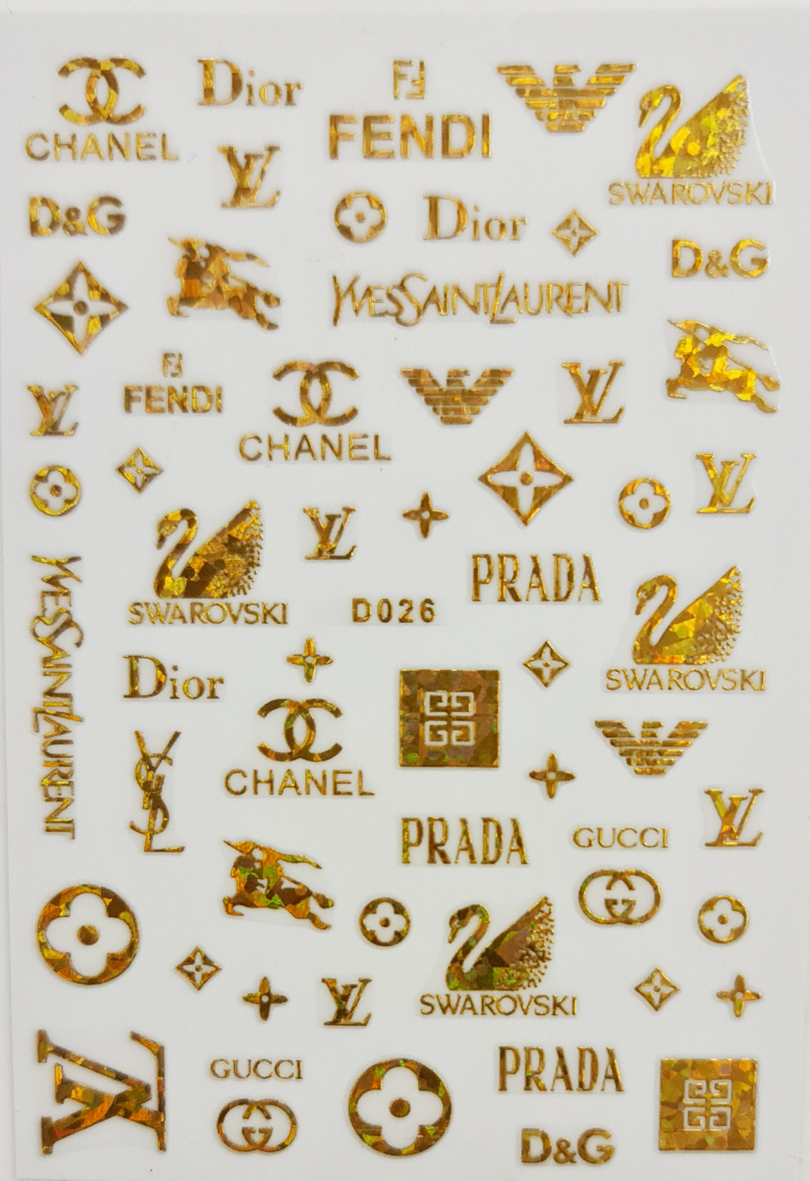 D-026 Sticker Gold Holo